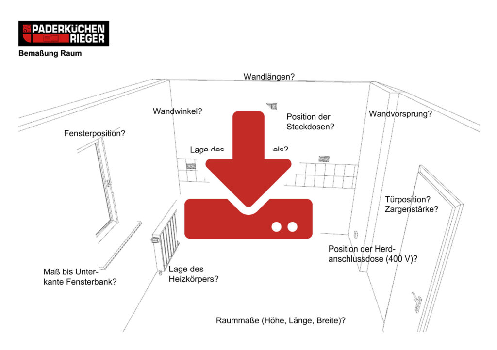 PaderKüchen Rieger Küchenstudio Paderborn Küche richtig messen Anleitung